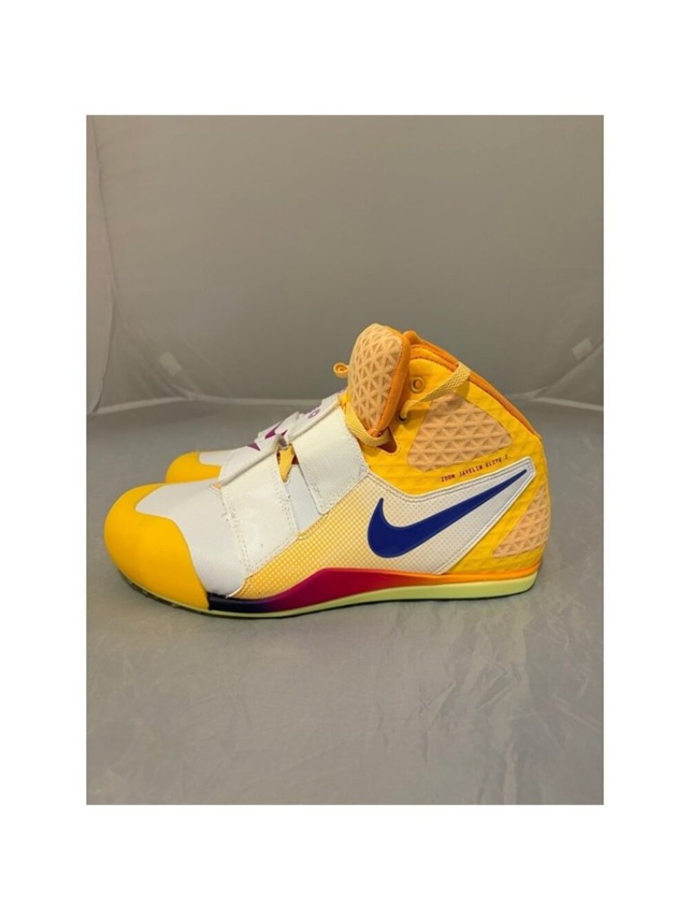 Nike Zoom Javelin Elite 3 Yellow Track Spikes throwing shoes sz 12 FZ9626 800